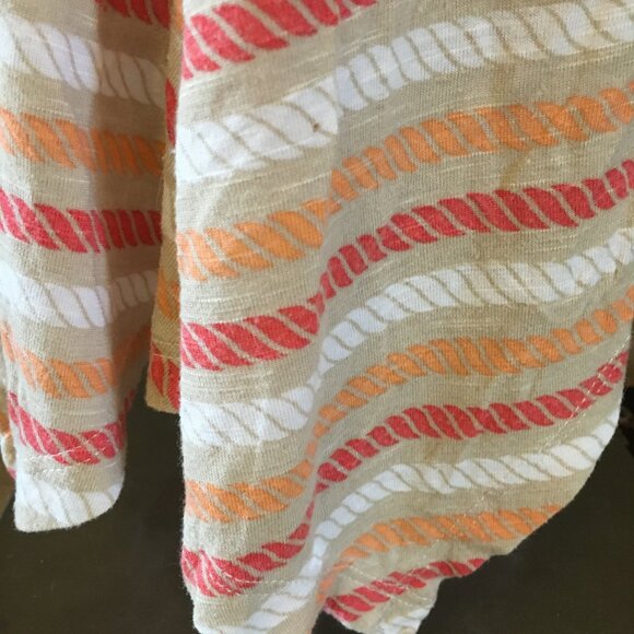 Y2K Suzy Shier Rope Print Rayon Handkerchief Hem Tank Top - Picture 8 of 16